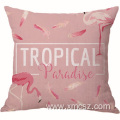 Custom Pink Flamingos Velvet Pillow Case Cushion Cover